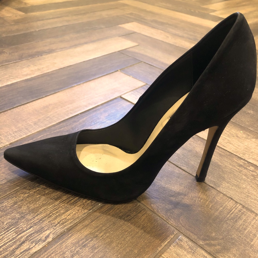 Topshop black suede pumps